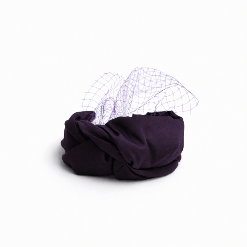 Diadema fiesta morada red