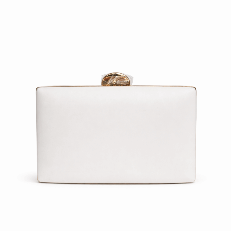 Clutch blanco polipiel