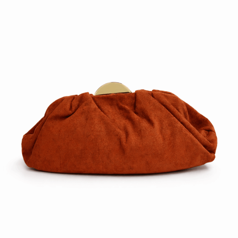 Bolso clutch naranja teja