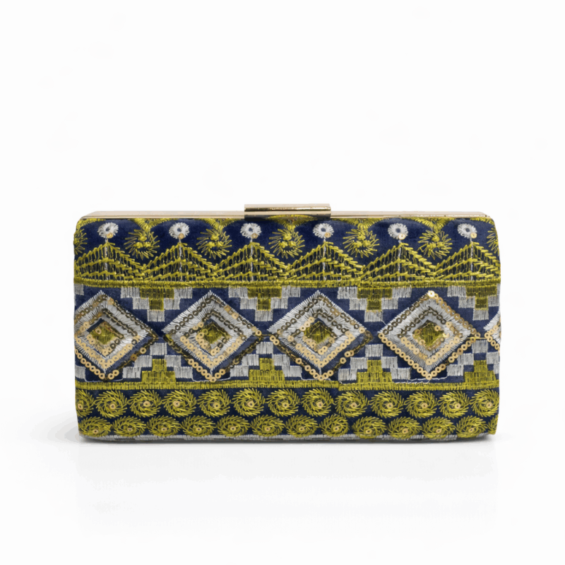 Bolso de fiesta clutch bordado étnico