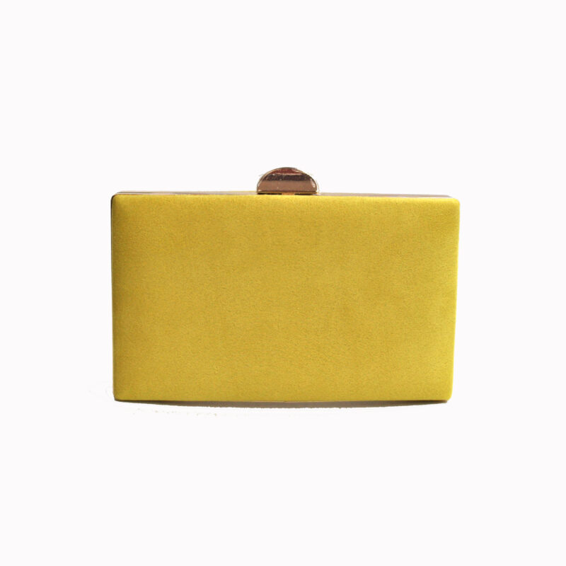 Clutch antelina tono amarillo