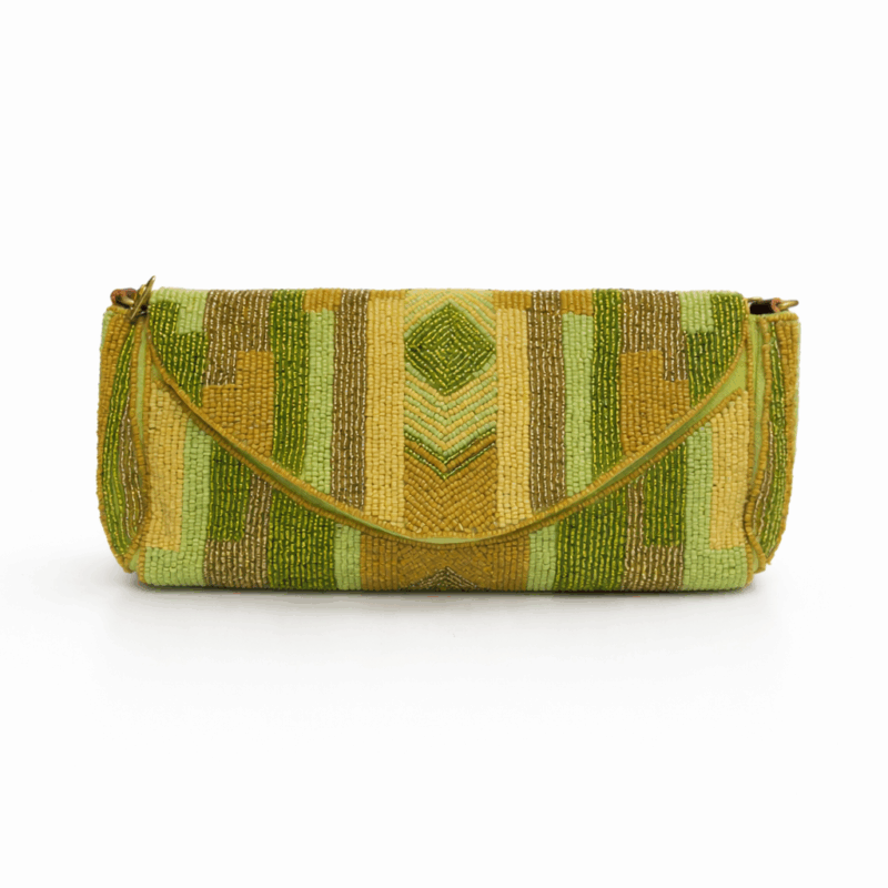 Bolso cartera cuentas verdes