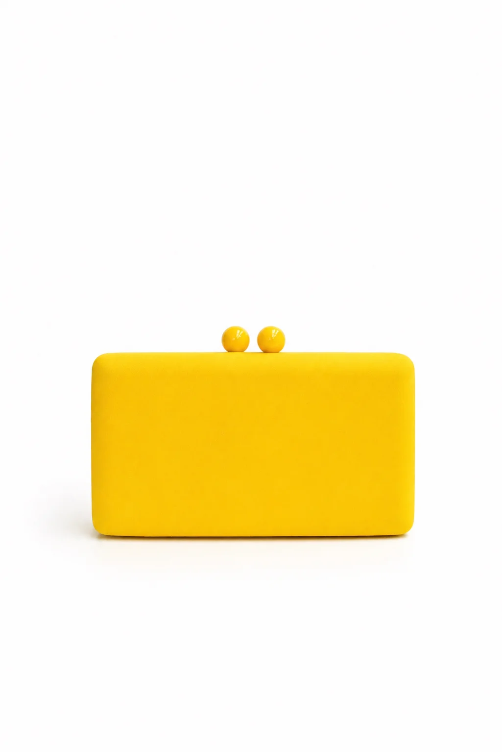 Clutch amarillo doble cierre