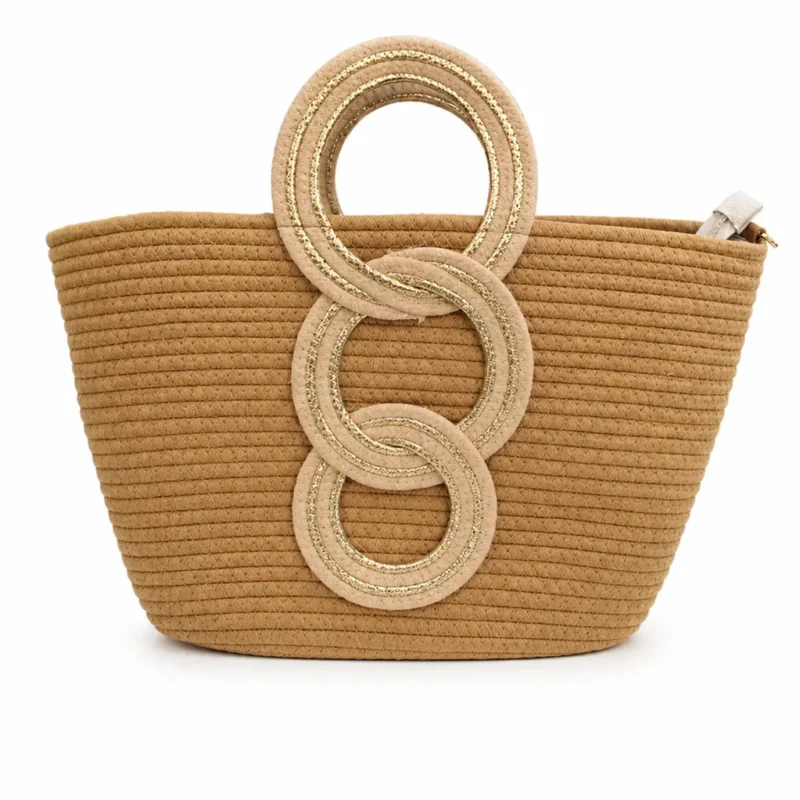 Bolso capazo rafia natural