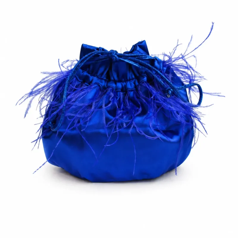 Bombonera satinada azul eléctrica