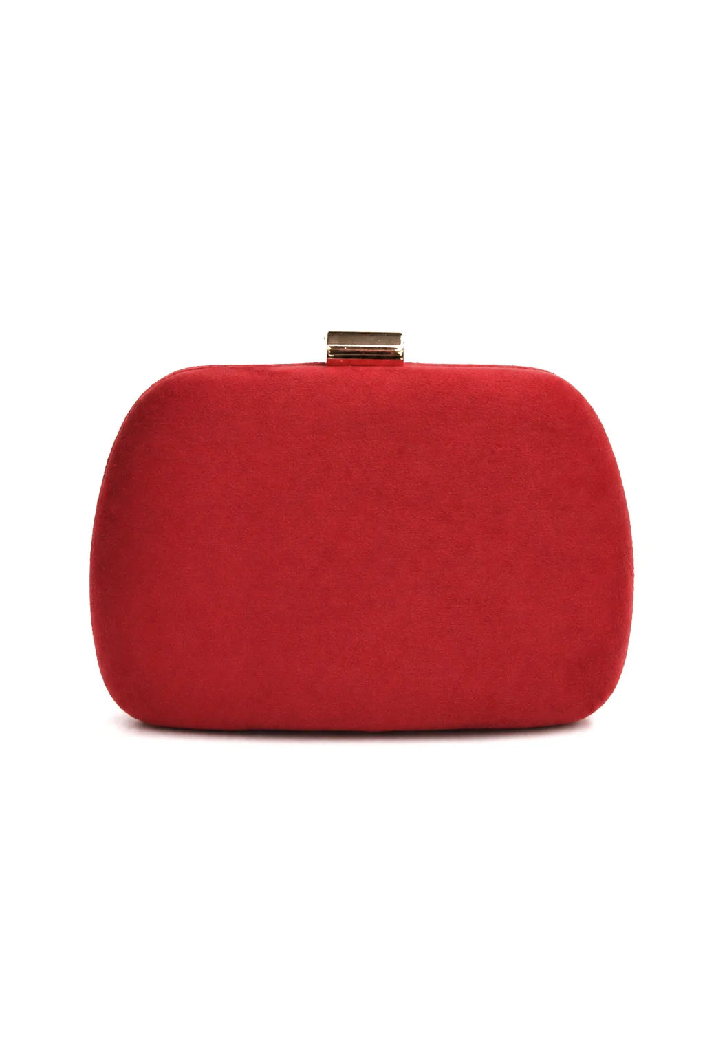 Bolso de fiesta clutch rojo ovalado