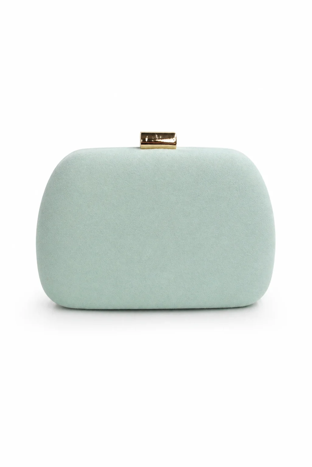 Bolso de fiesta clutch aguamarina ovalado