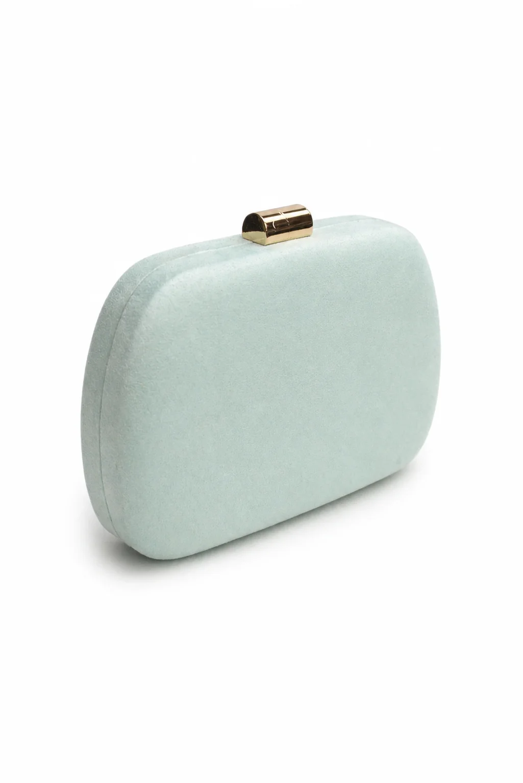 Bolso de fiesta clutch aguamarina ovalado - Imagen 2
