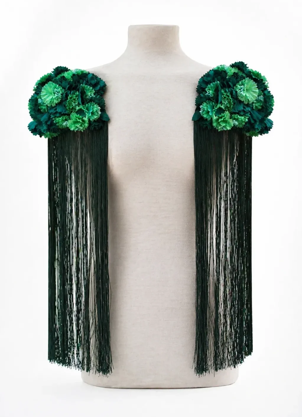 Hombreras flecos verdes flamenca - Imagen 3