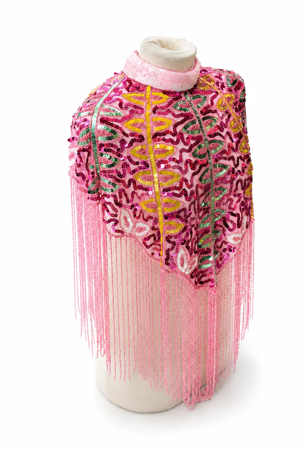 Capa joya de fiesta bugamvilla rosa y lima - Imagen 4