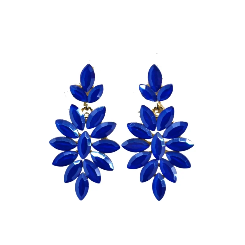 Pendientes de fiesta azul klein