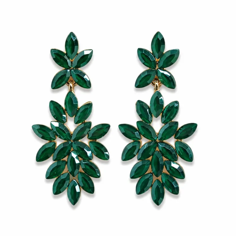 Pendientes verdes oscuros