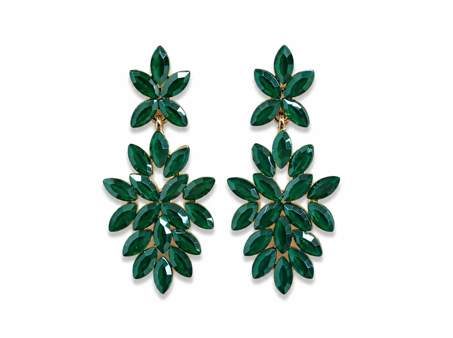 Pendientes verdes oscuros