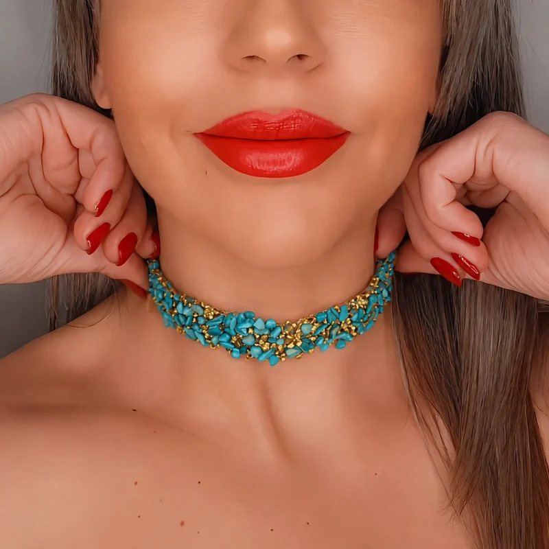 Choker turquesa piedras
