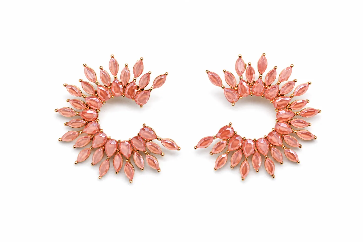 Pendientes rosas trepadores cristal