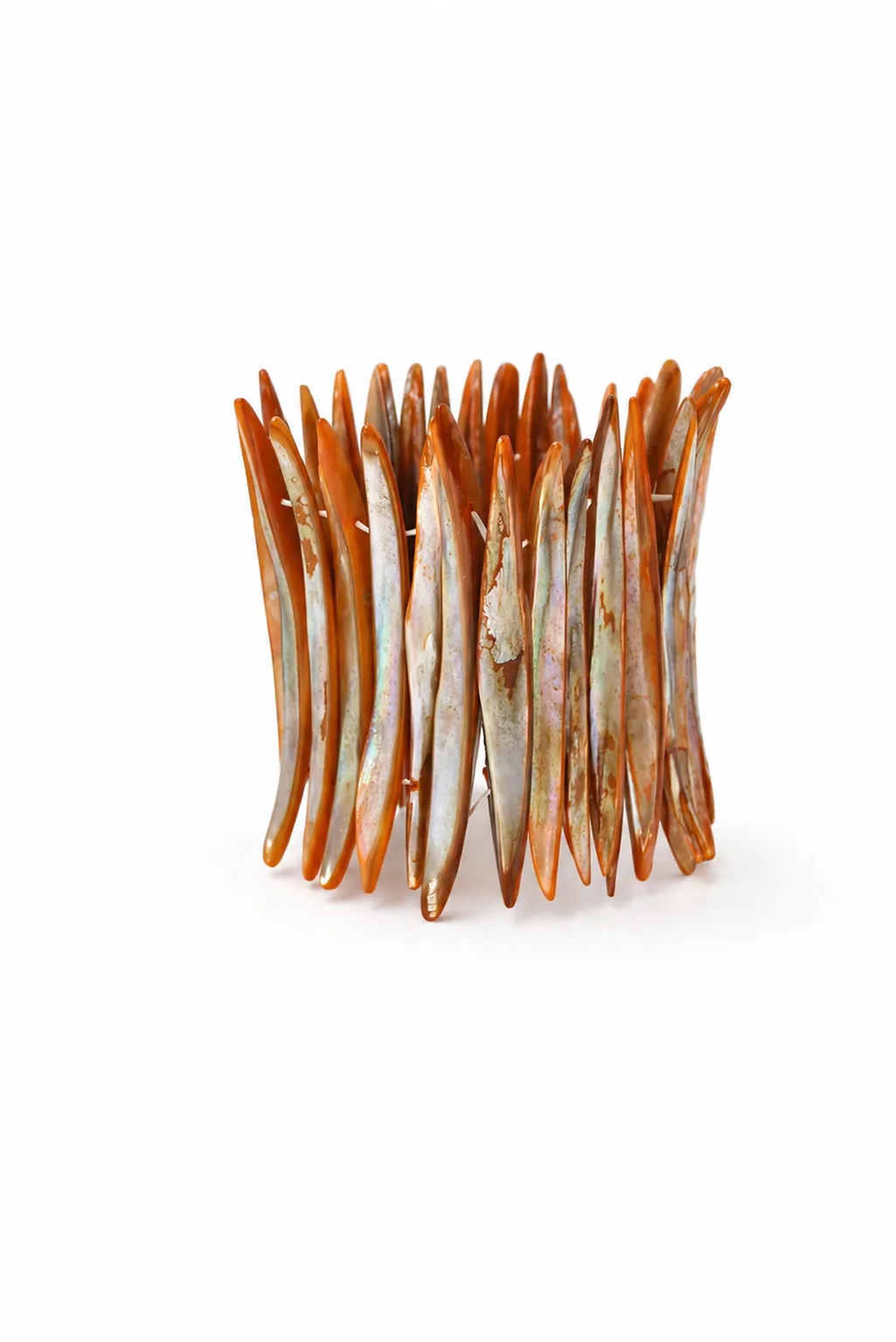 Brazalete naranja nácar irisada