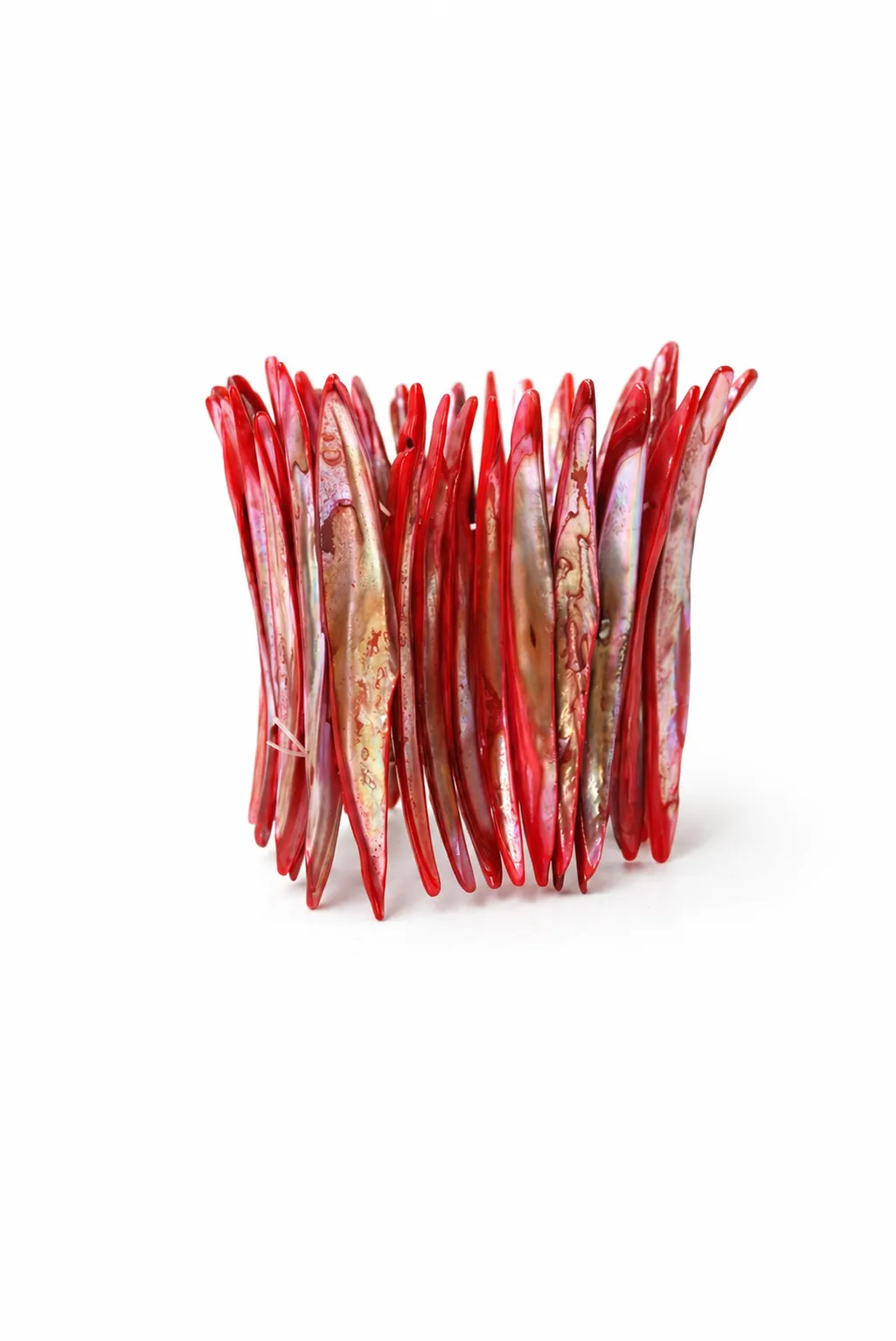 Brazalete rojo nácar irisada