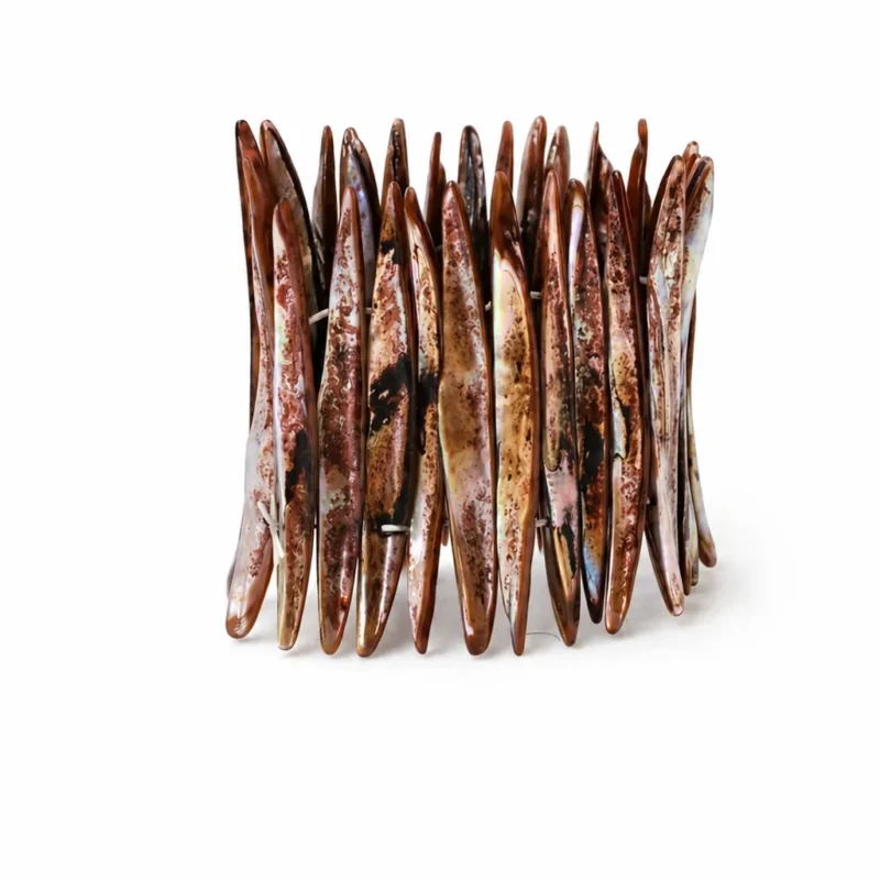 Brazalete marrón nácar irisada