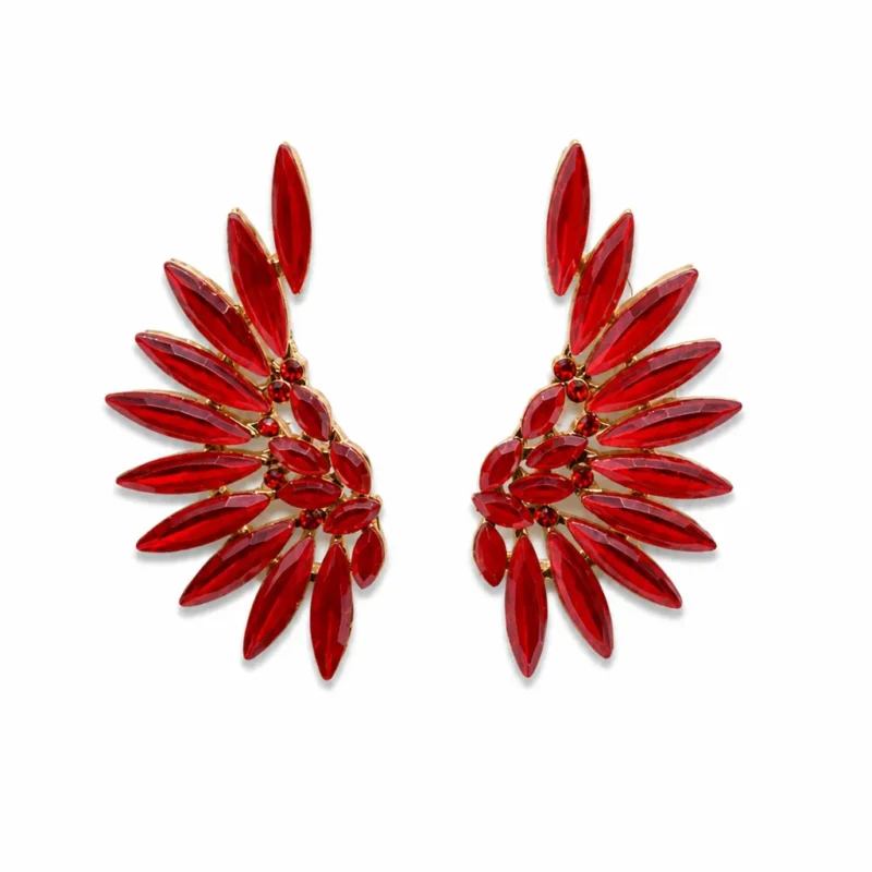 Pendientes fiesta rojos alas