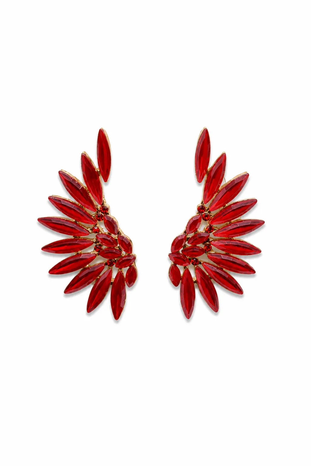 Pendientes fiesta rojos alas