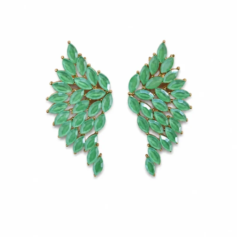 Pendientes fiesta alas aguamarina