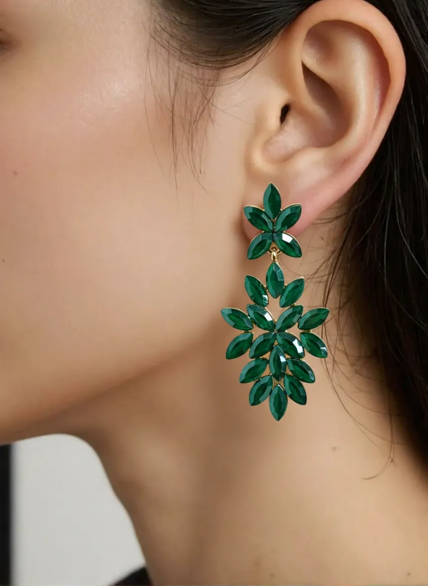 Pendientes verdes oscuros - Imagen 2