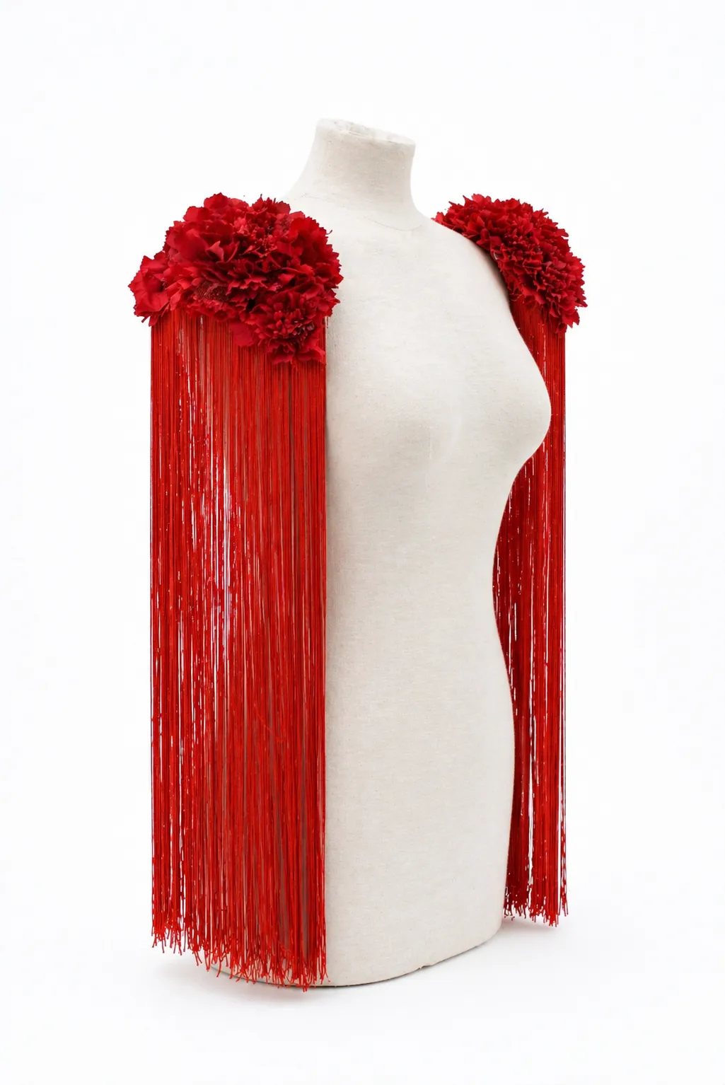 Hombreras rojas y flecos flamenca - Imagen 2