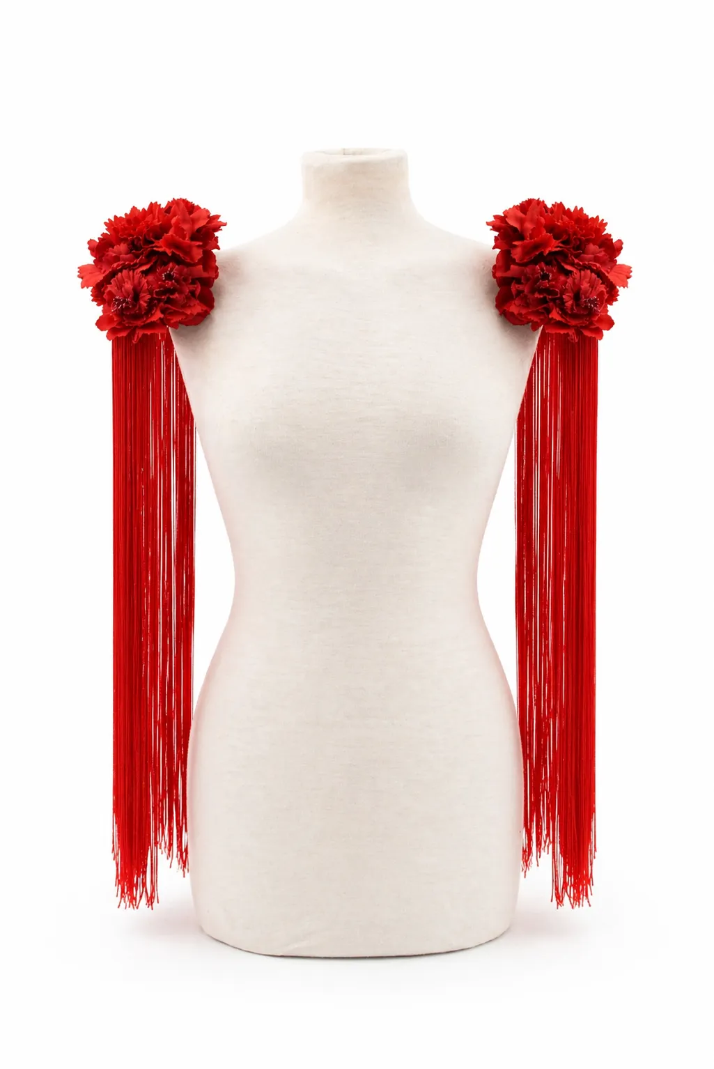 Hombreras rojas y flecos flamenca - Imagen 3
