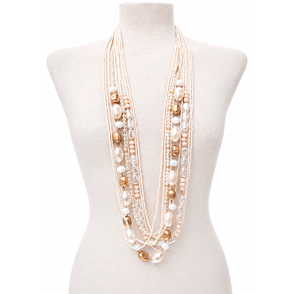 Collar largo perlas y cuentas nude