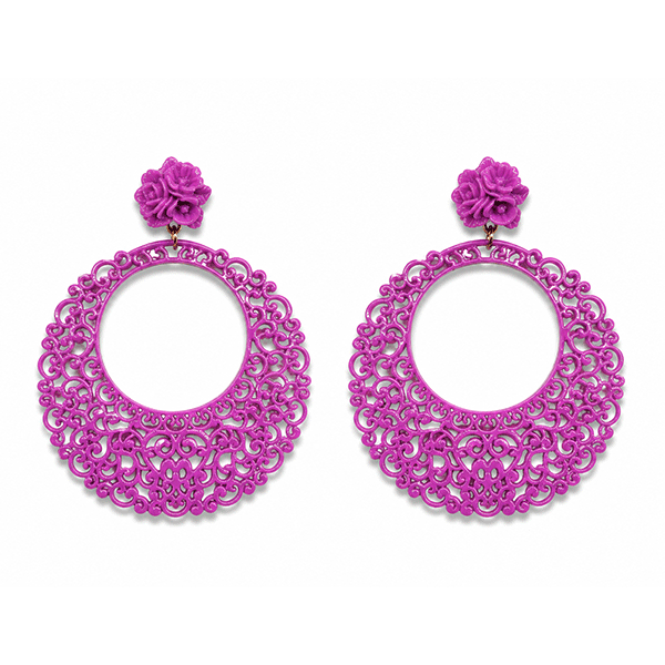 Pendientes flamenca bugamvillas