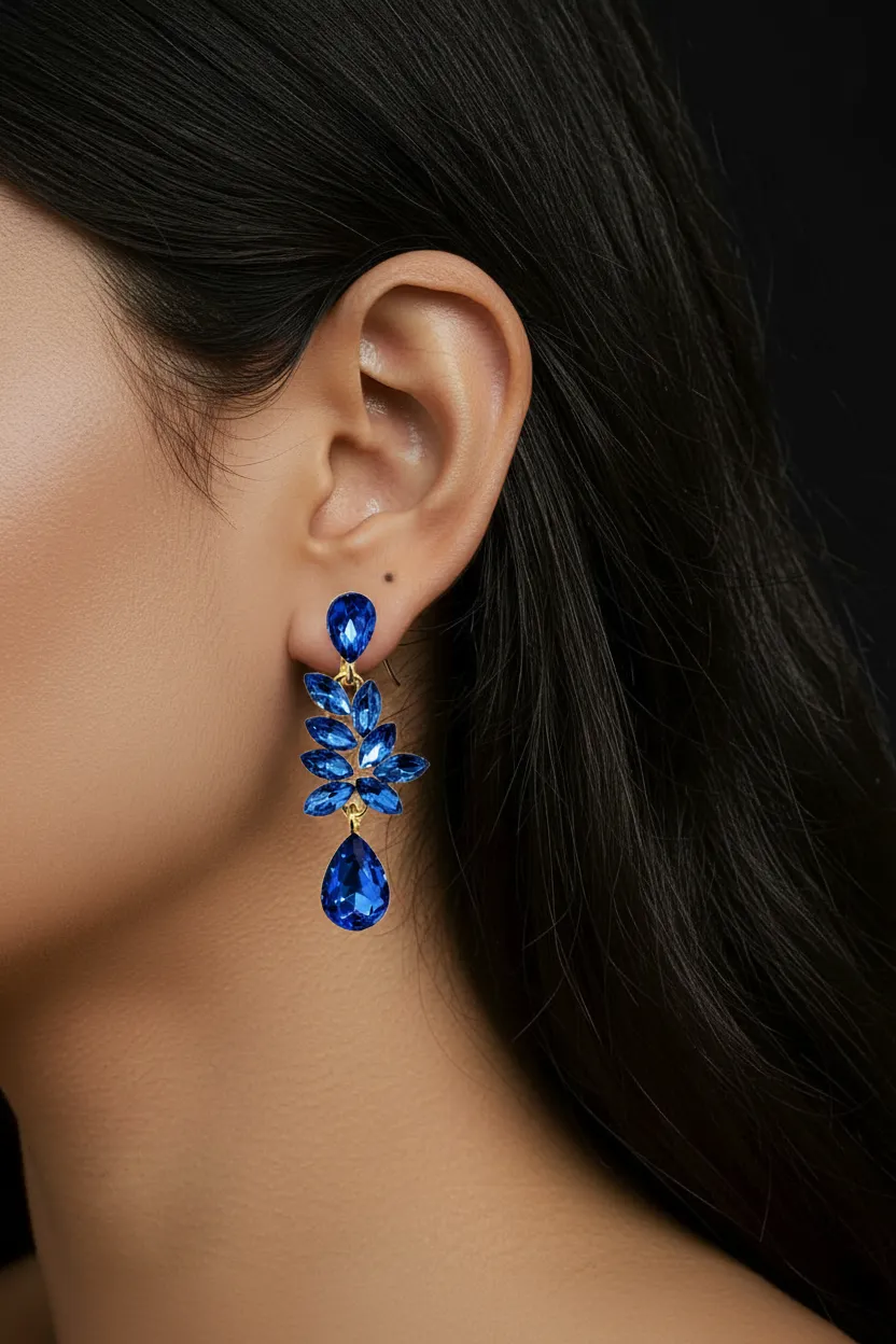 Pendientes fiesta azul klein - Imagen 2