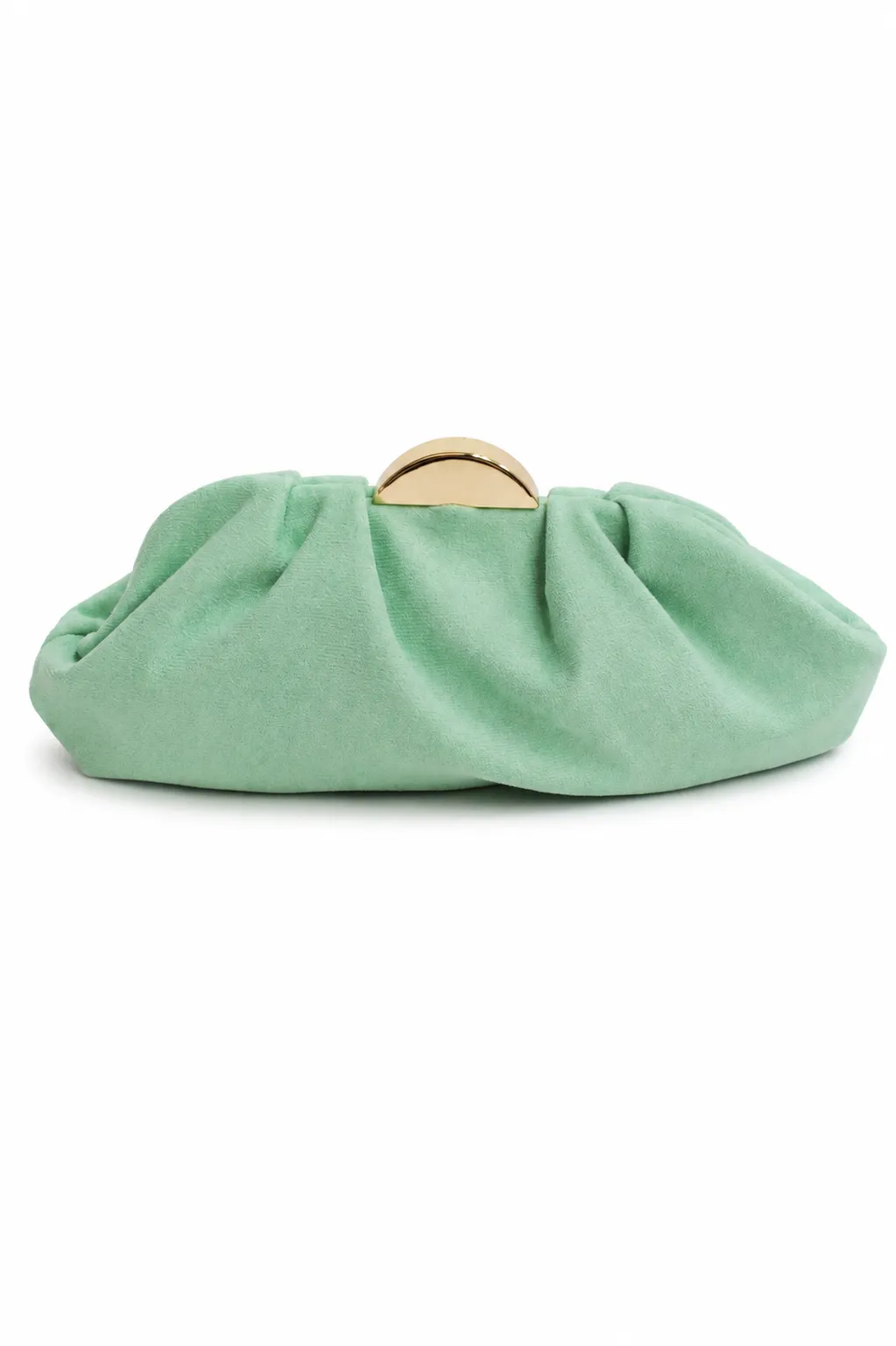 Clutch aguamarina pliegues antelina