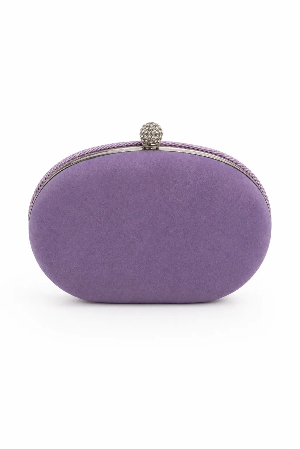 Bolso clutch cordón trenzado lila - Imagen 2