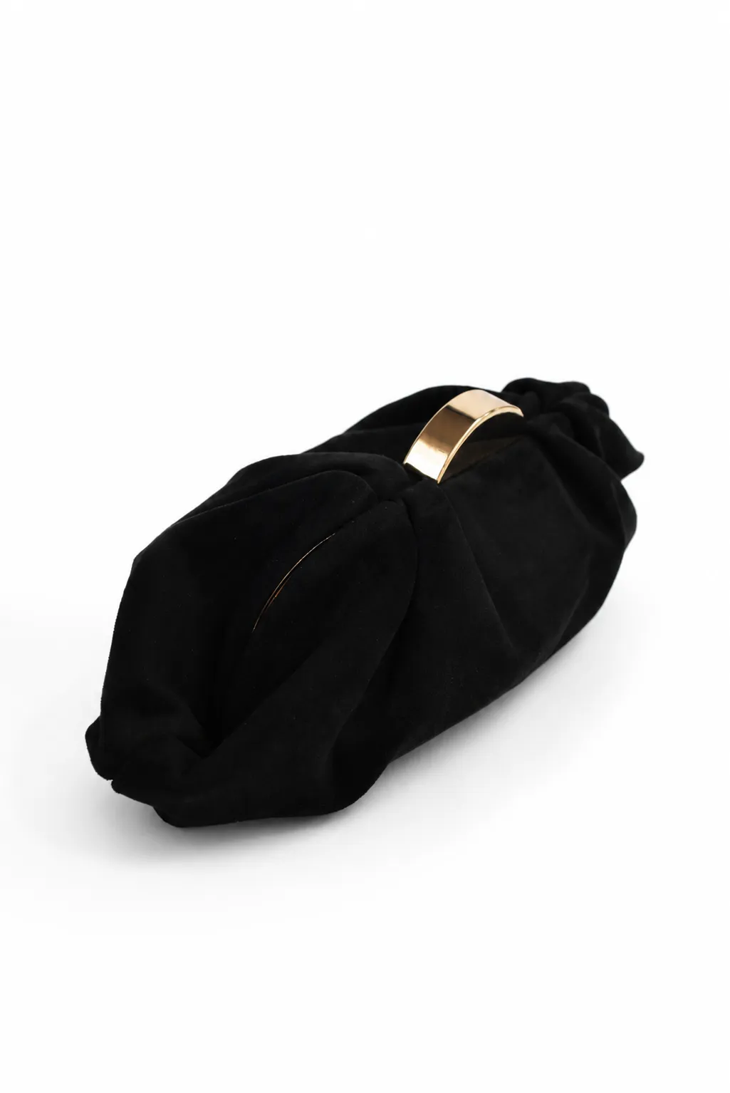 Clutch pliegues negro antelina - Imagen 2