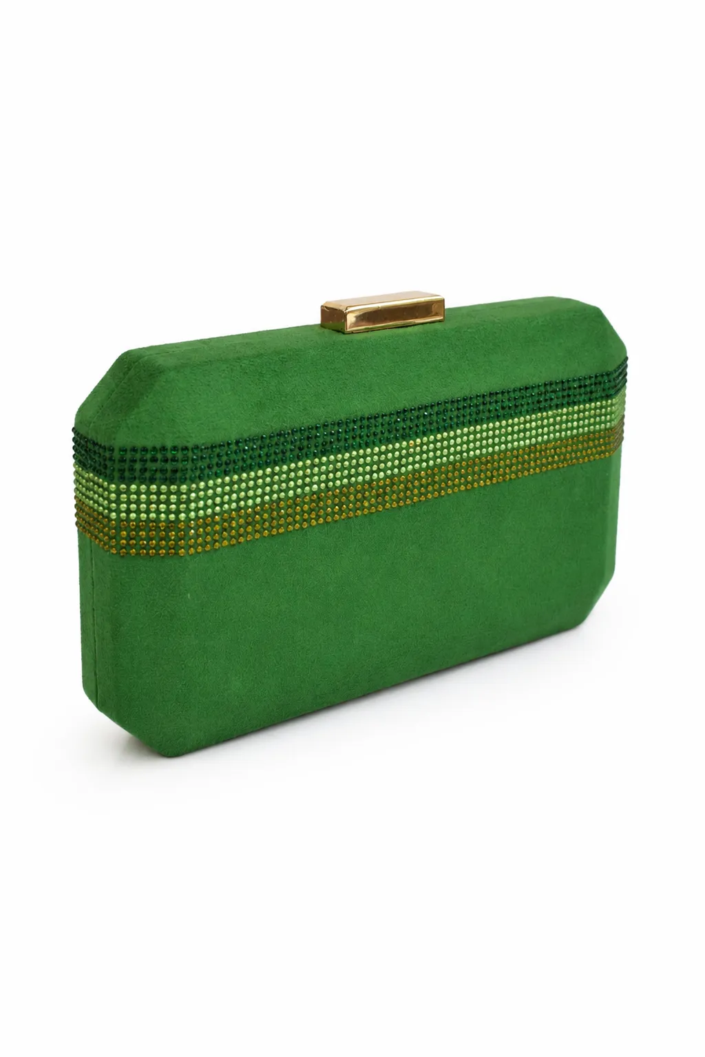 Bolso clutch verde octagonal - Imagen 2