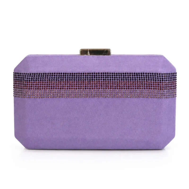 Bolso clutch lila octagonal