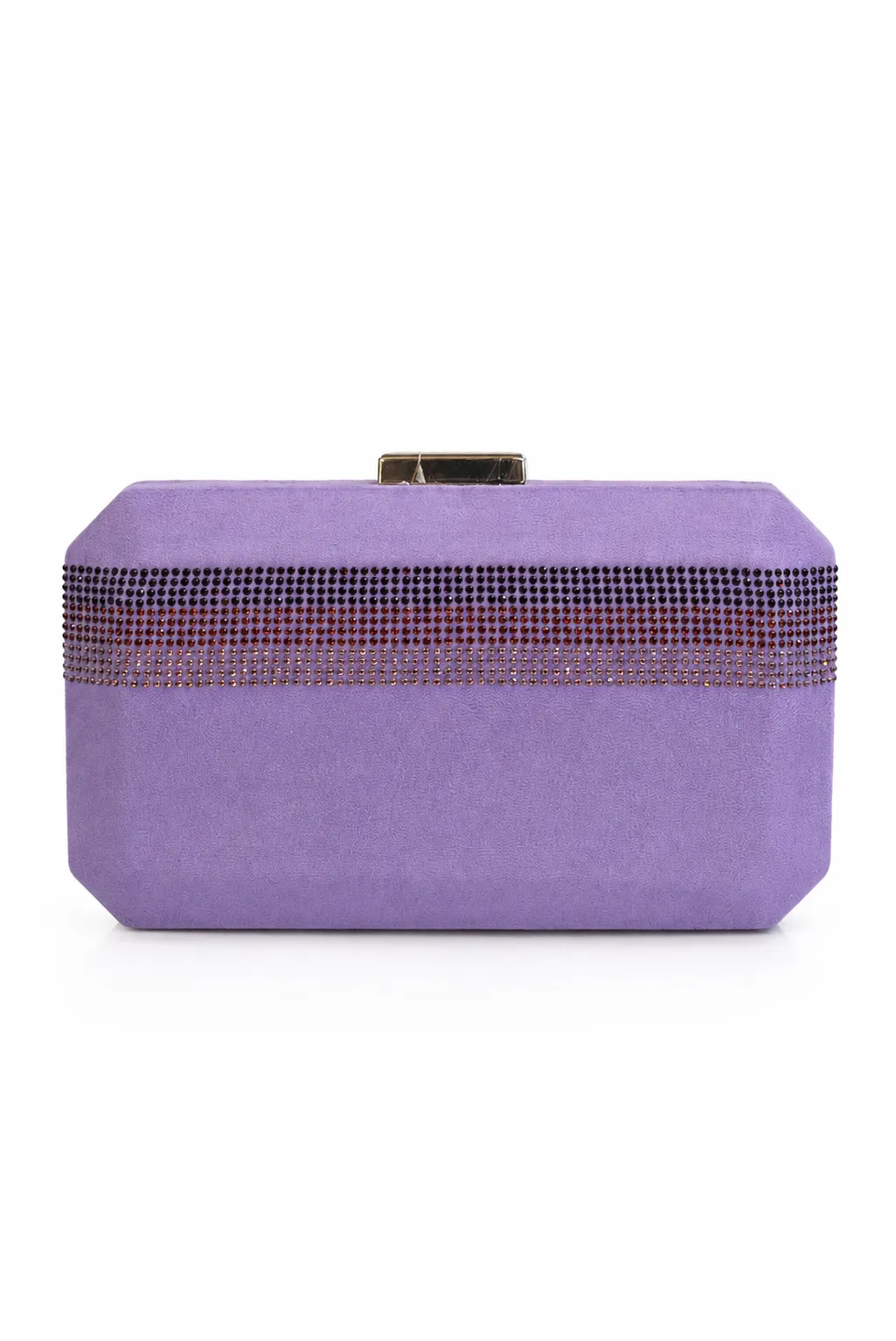Bolso clutch lila octagonal