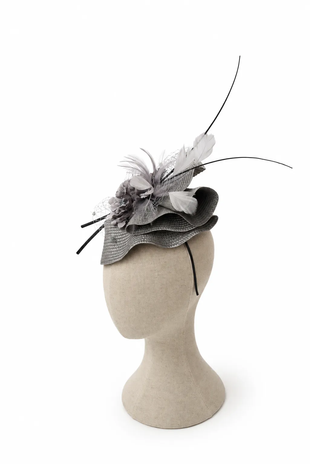 Tocado de fiesta plata elegance - Imagen 3