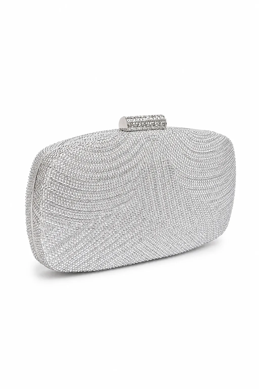 Bolso de fiesta plateado joya - Imagen 2