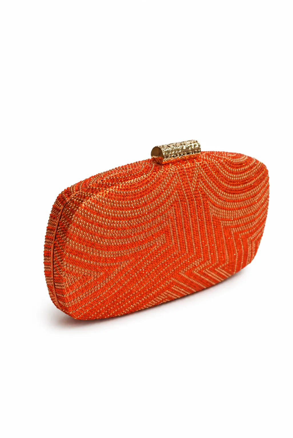 Bolso de fiesta clutch naranja joya - Imagen 2