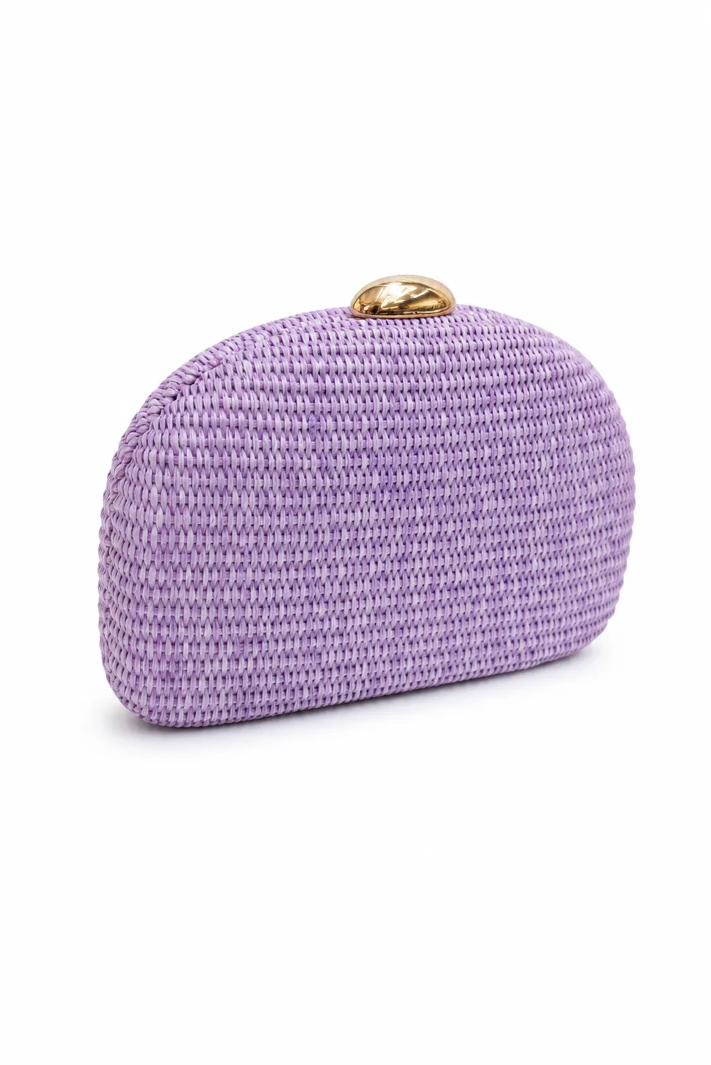 Bolso de fiesta clutch rafia lila - Imagen 2