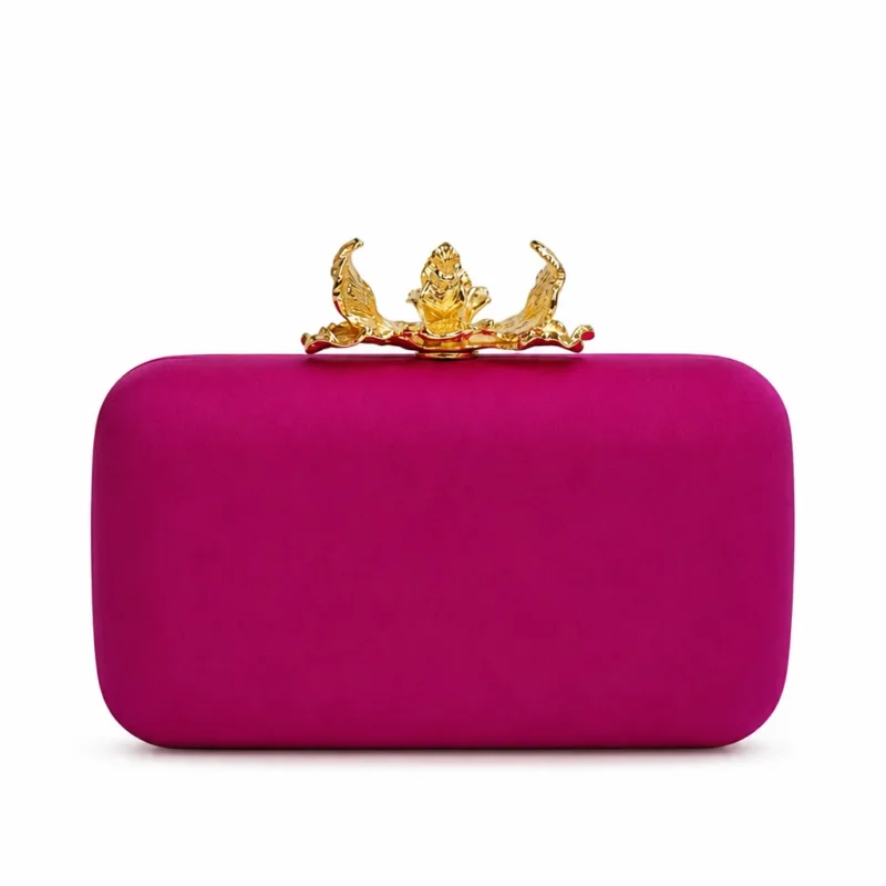 Bolso clutch bugamvilla broche joya
