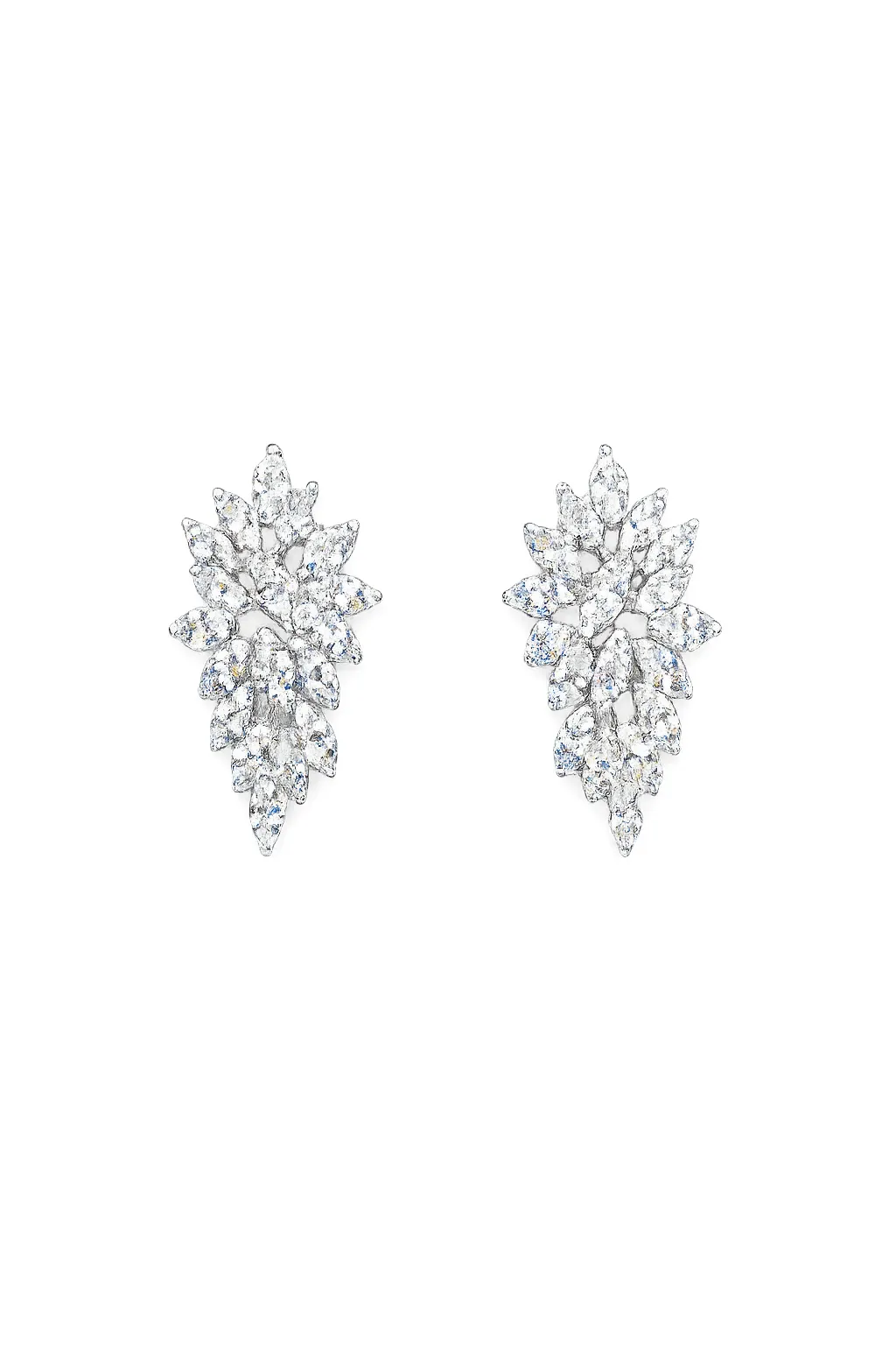 Pendientes plateados circonitas