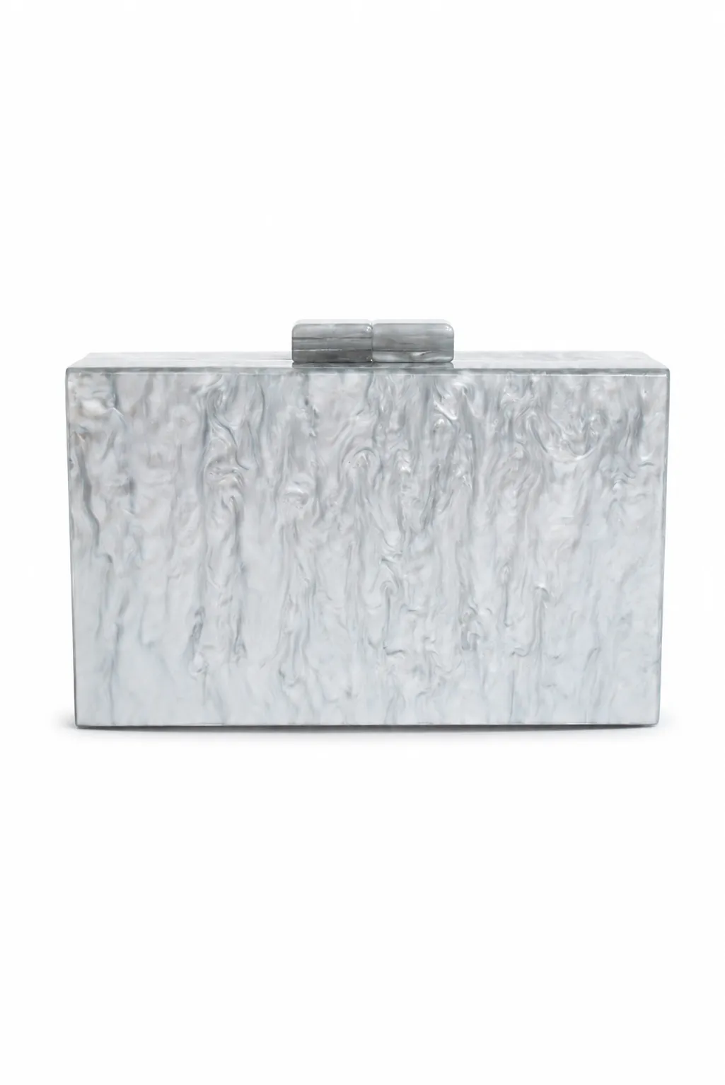 Bolso clutch gris nácar marmoleada