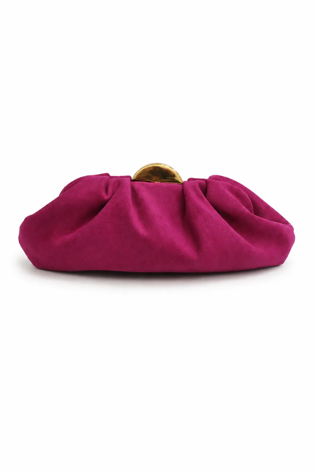 Clutch rosa fucsia pliegues antelina