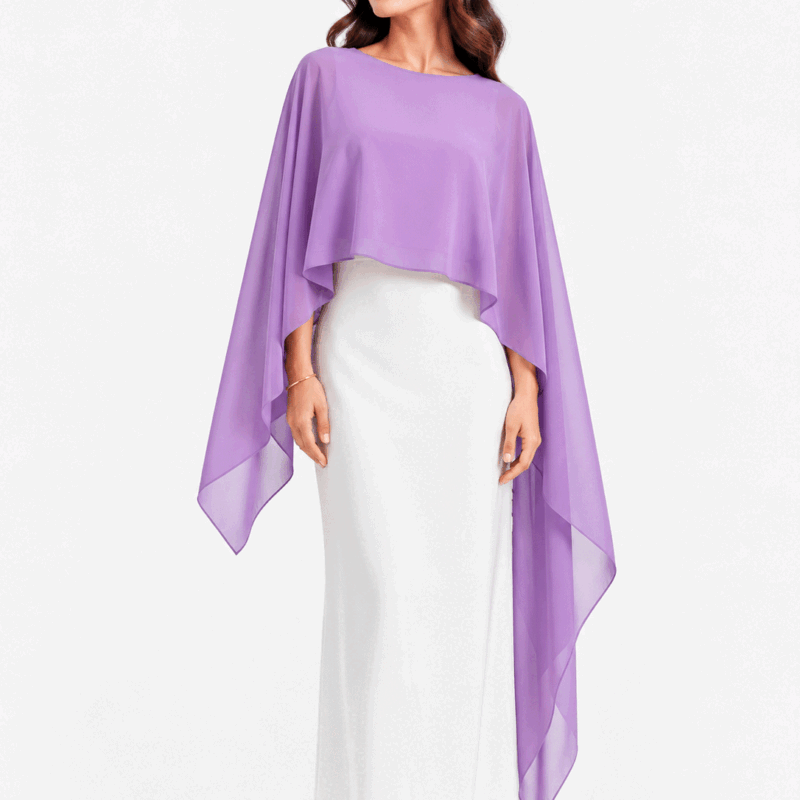 Capa de gasa asimétrica violeta