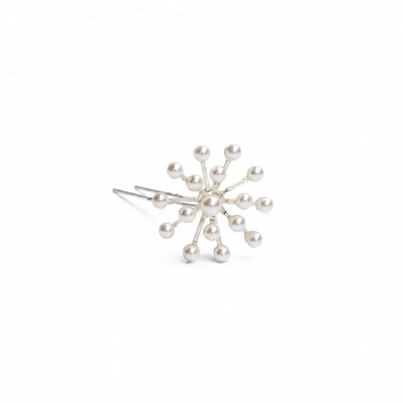 Horquillas estrella perlas con plata