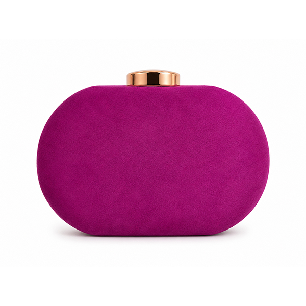 Clutch bugamvilla ovalado broche dorado