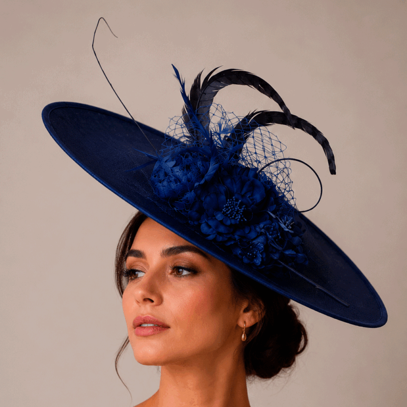Tocado azul klein oscuro