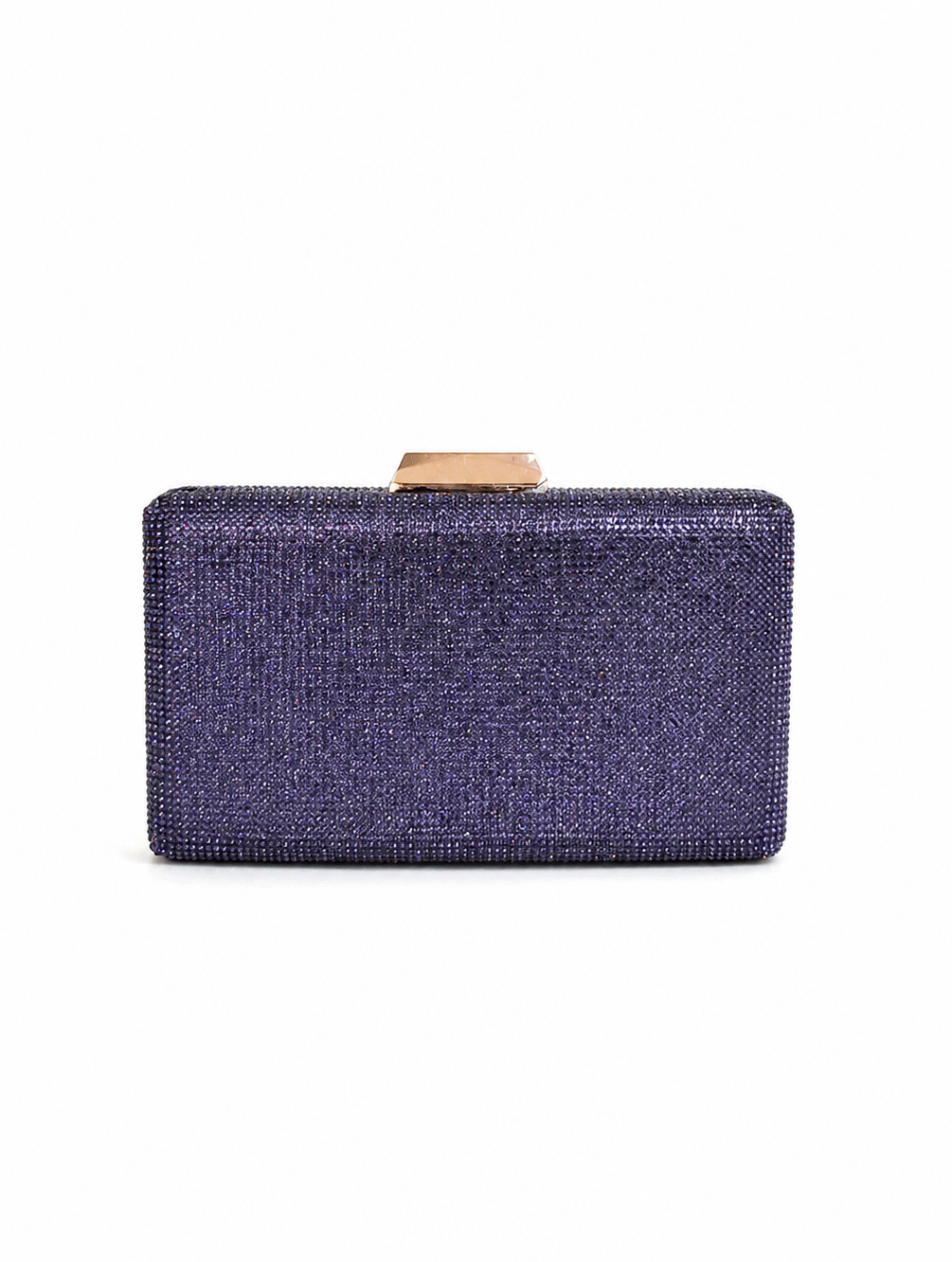 Bolso clutch morado brillo joya